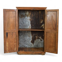 Vintage Rustic Teak Wood Cupboard Cabinet Storage