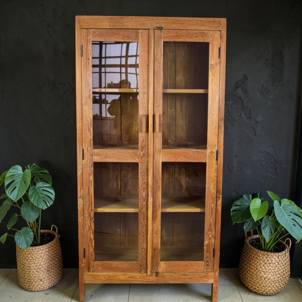 Vintage Wooden Rustic Cupboard Cabinet