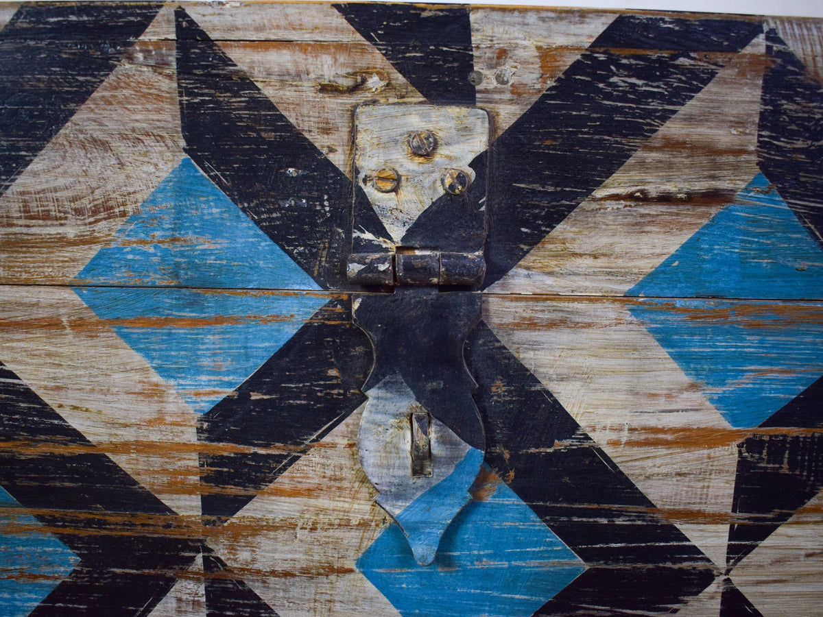 Hand Painted Vintage Chest Trunk Box