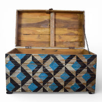Hand Painted Vintage Chest Trunk Box