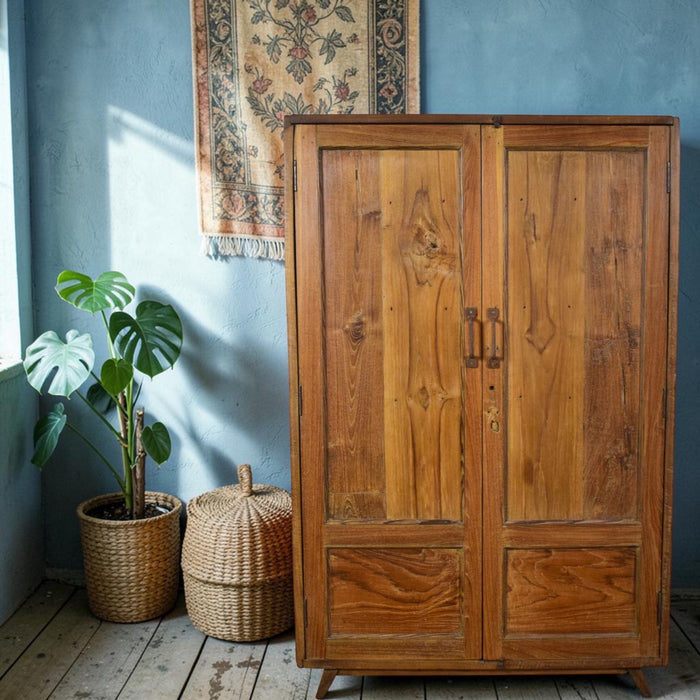 Vintage Wooden Rustic Cupboard Cabinet