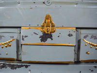 Vintage Indian Hand Painted Metal Travel Trunk Chest
