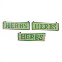 Hand Painted Vintage Design Wooden 'HERBS' Sign - SMALL 36 cm