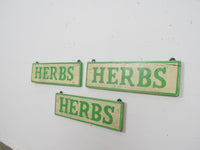 Hand Painted Vintage Design Wooden 'HERBS' Sign - SMALL 36 cm