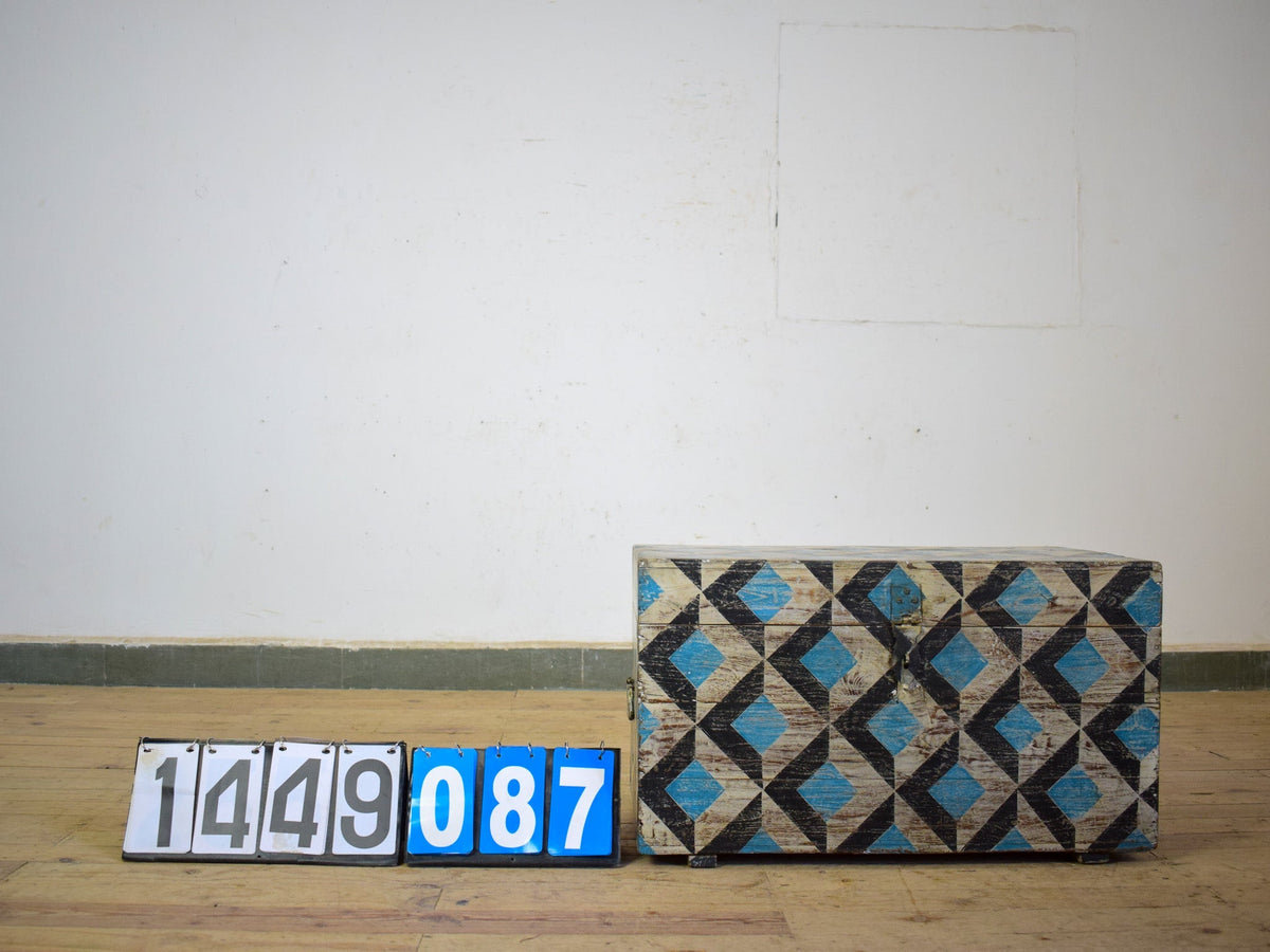 Hand Painted Vintage Chest Trunk Box