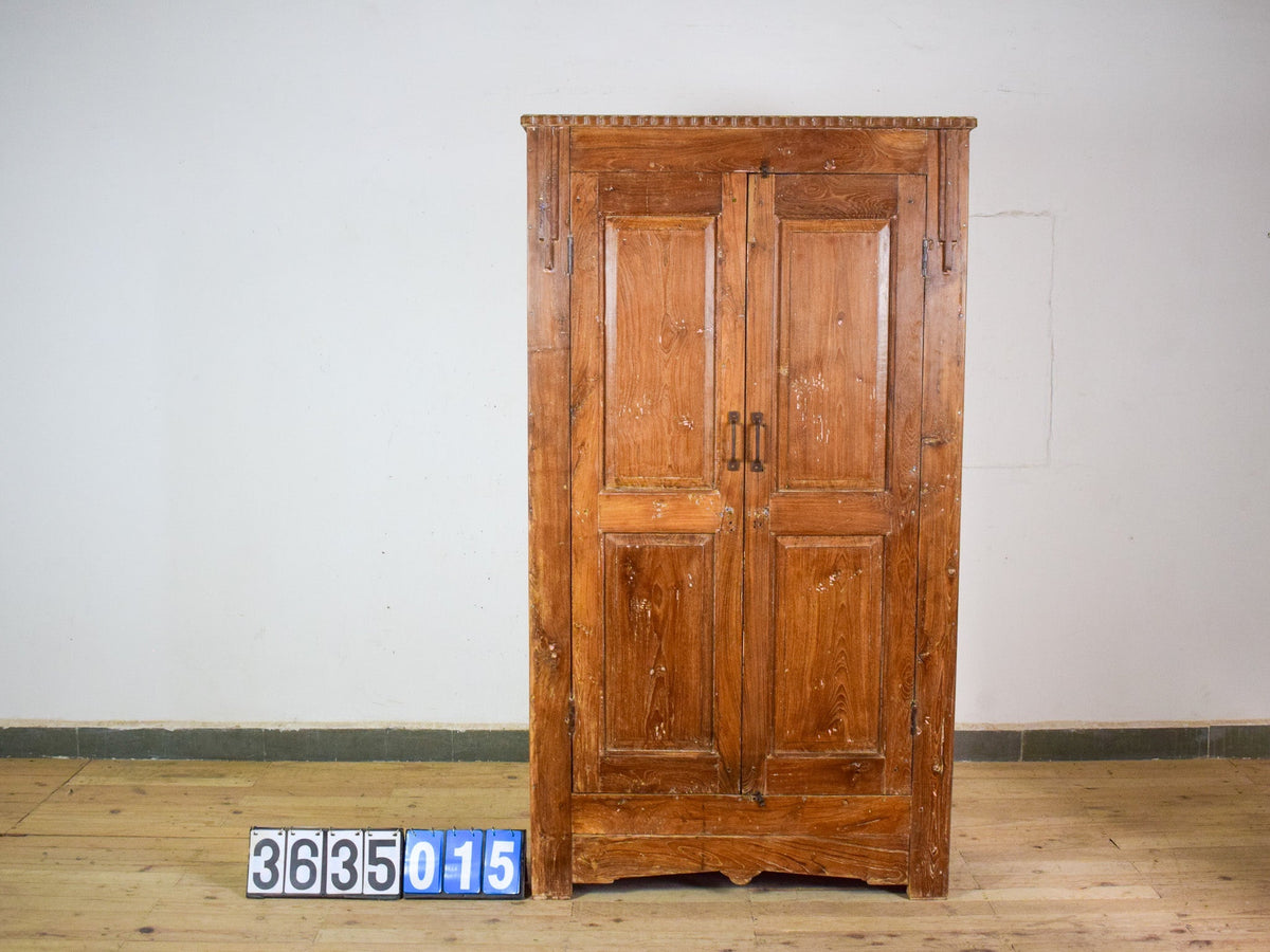 Vintage Rustic Hard Wood Fitted Interior Cupboard Cabinet