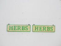 Hand Painted Vintage Design Wooden 'HERBS' Sign - SMALL 36 cm