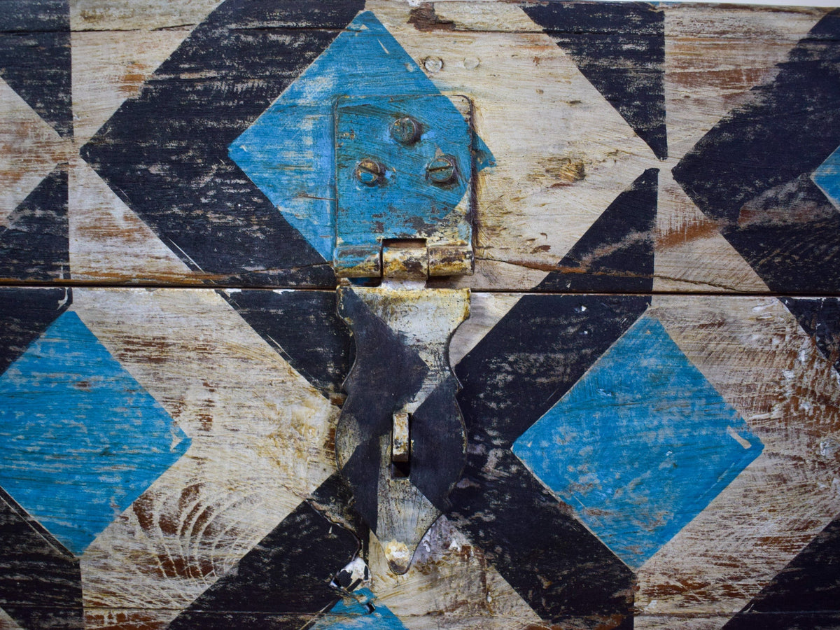 Hand Painted Vintage Chest Trunk Box