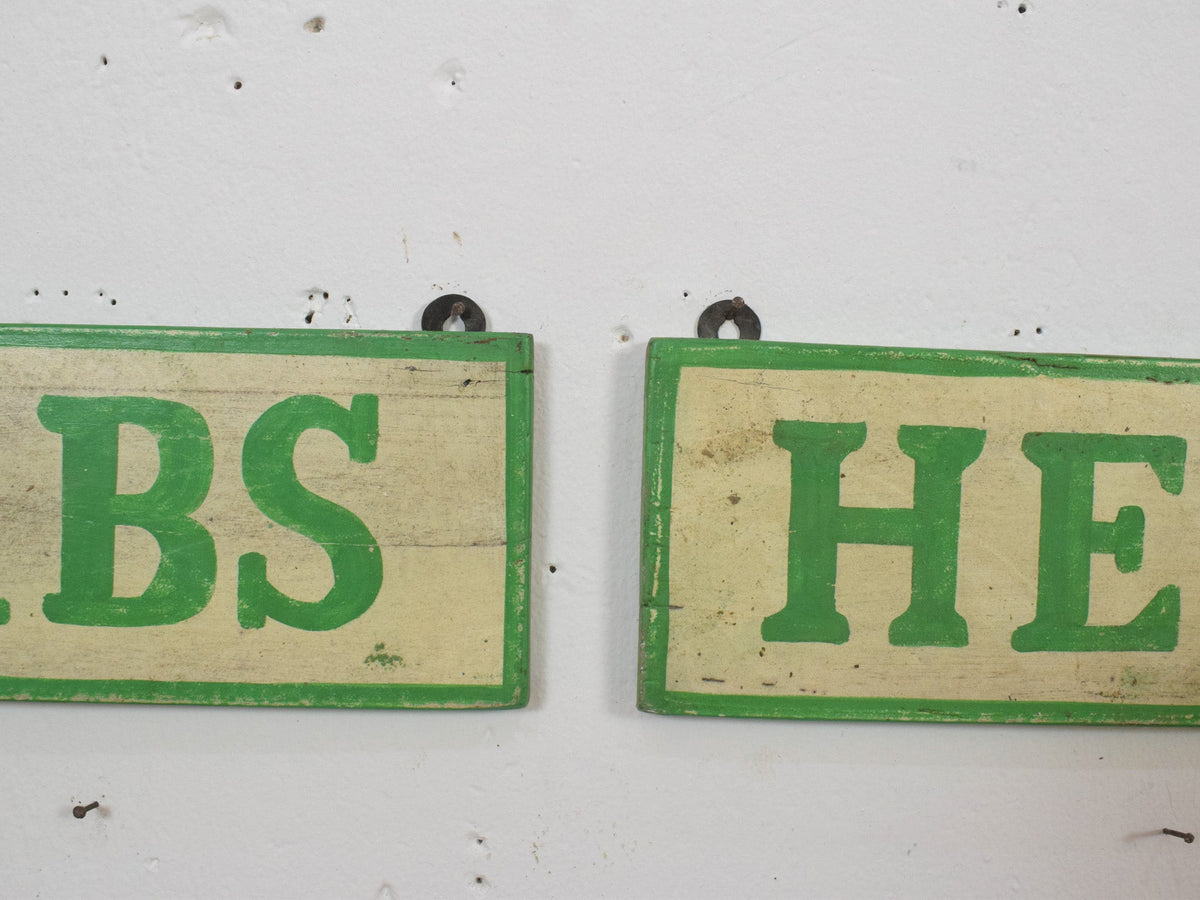 Hand Painted Vintage Design Wooden 'HERBS' Sign - SMALL 36 cm