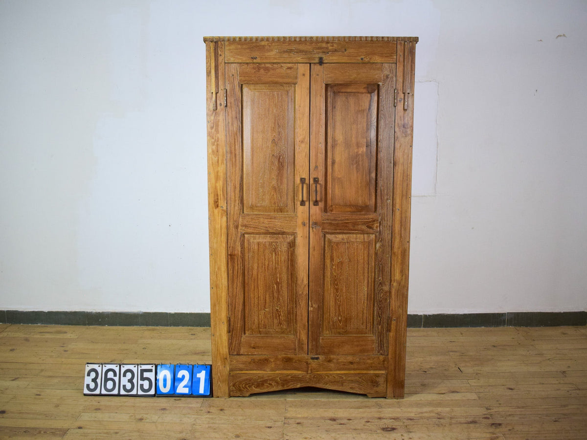 Vintage Hard Wood Fitted Interior Cupboard Cabinet Storage