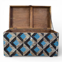 Hand Painted Vintage Chest Trunk Box