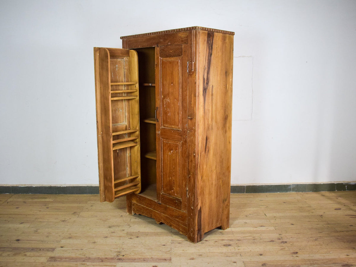Vintage Rustic Hard Wood Fitted Interior Cupboard Cabinet
