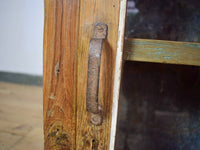 Vintage Worn Painted Rustic Cupboard Cabinet