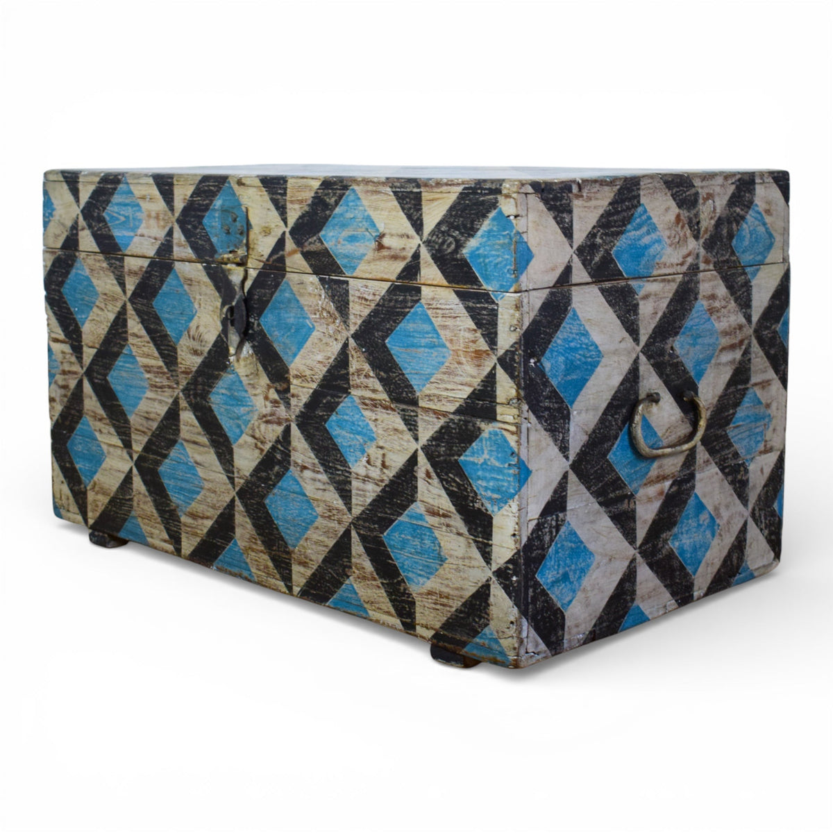 Hand Painted Vintage Chest Trunk Box