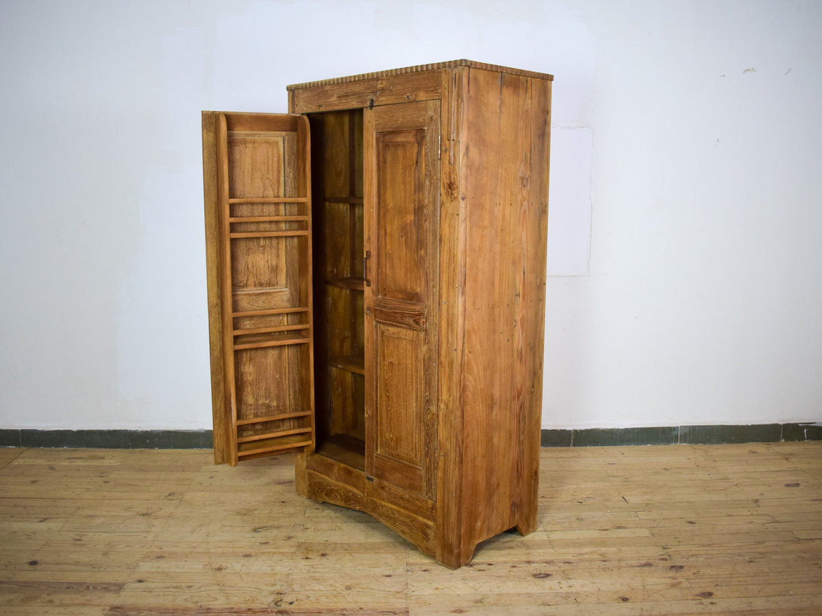 Vintage Hard Wood Fitted Interior Cupboard Cabinet Storage