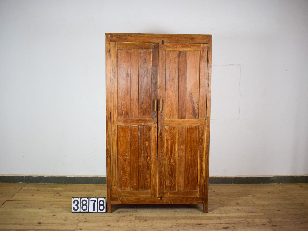 Vintage Rustic Hard Wood Fitted Interior Cupboard Cabinet Storage