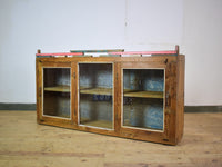 Vintage Worn Painted Rustic Cupboard Cabinet