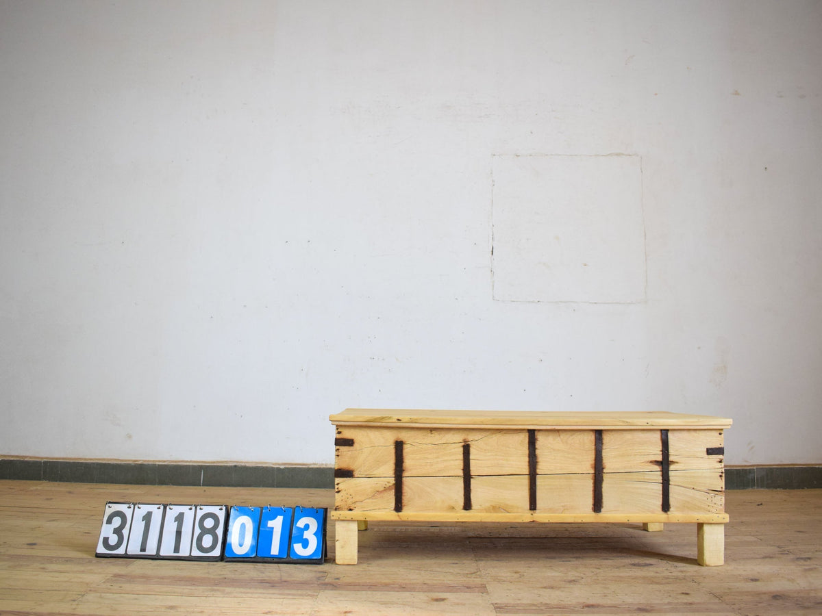 Vintage Rustic Wooden Chest Box Coffee Table