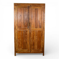 Vintage Rustic Hard Wood Fitted Interior Cupboard Cabinet Storage