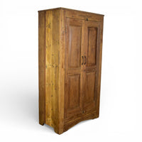 Vintage Hard Wood Fitted Interior Cupboard Cabinet Storage