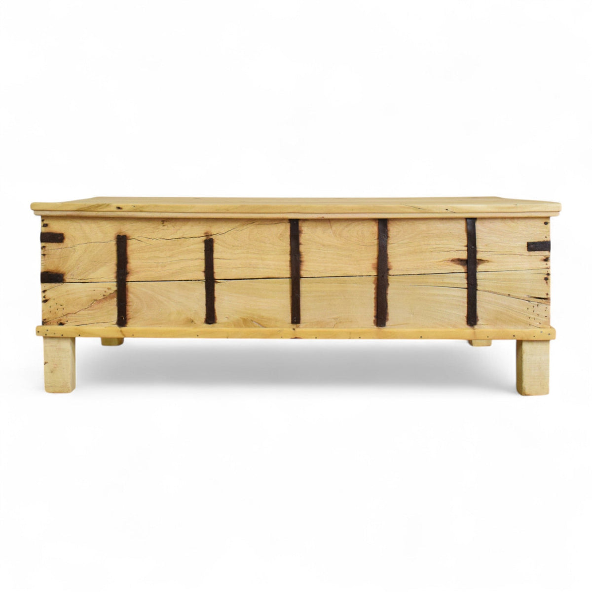 Vintage Rustic Wooden Chest Box Coffee Table
