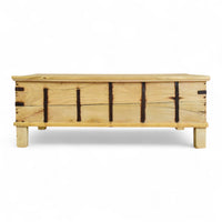 Vintage Rustic Wooden Chest Box Coffee Table