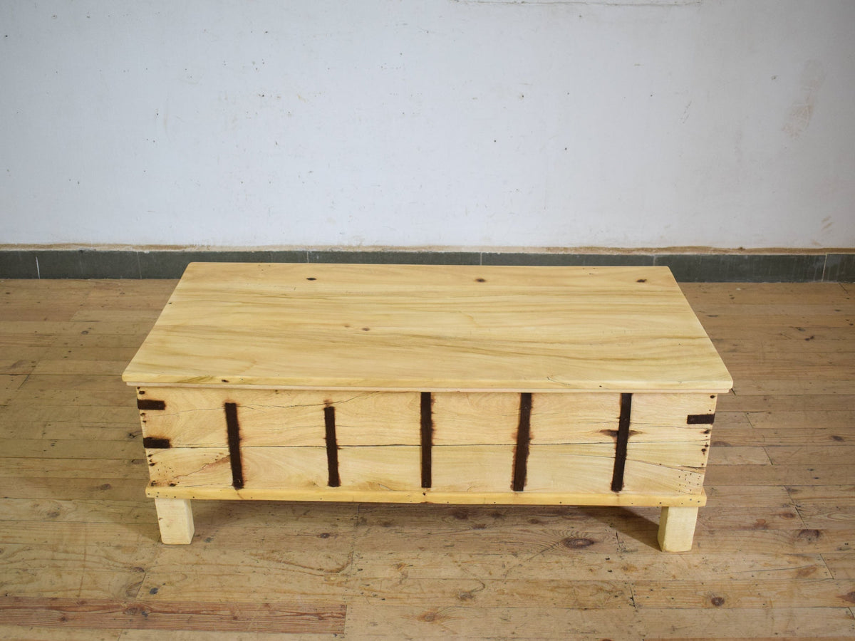Vintage Rustic Wooden Chest Box Coffee Table