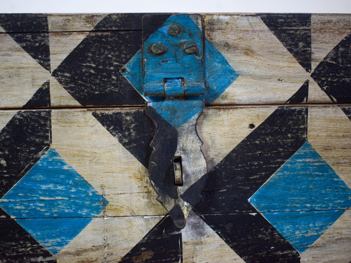 Hand Painted Vintage Chest Trunk Box