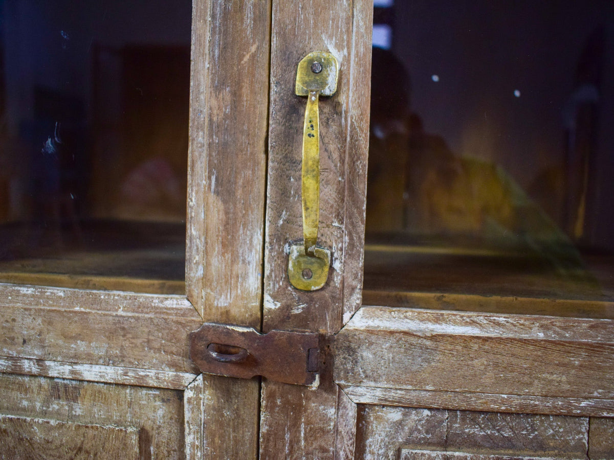 Vintage Worn Painted Rustic Cupboard Cabinet