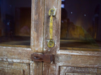 Vintage Worn Painted Rustic Cupboard Cabinet