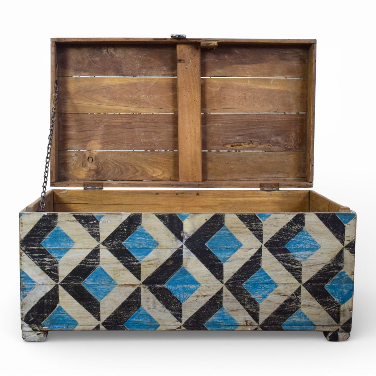 Hand Painted Vintage Chest Trunk Box