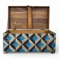 Hand Painted Vintage Chest Trunk Box