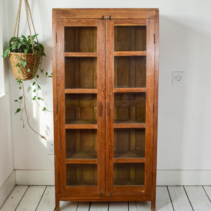 Vintage Wooden Rustic Cupboard Cabinet