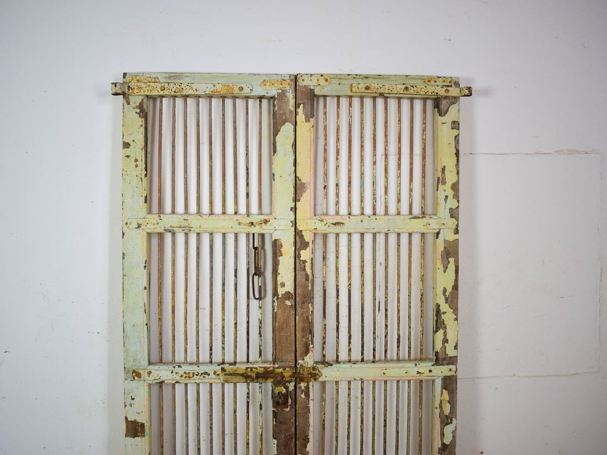 Pair of Antique Vintage Indian Doors Shutters