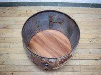 Vintage Metal Planter On Wooden Stand