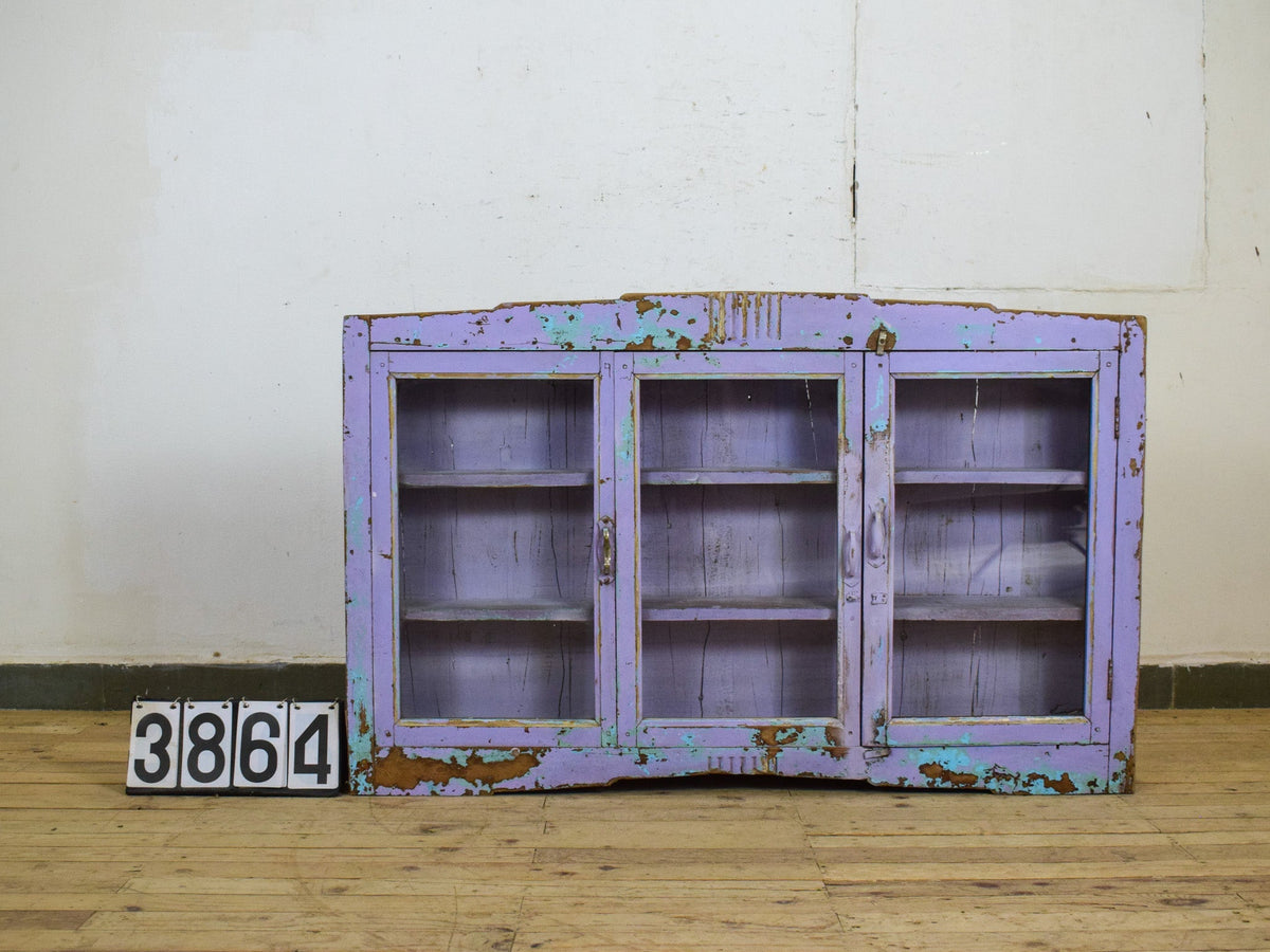 Worn Rustic Vintage Kitchen Wall Cupboard Cabinet