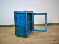 Vintage Worn Painted Rustic Cupboard Cabinet