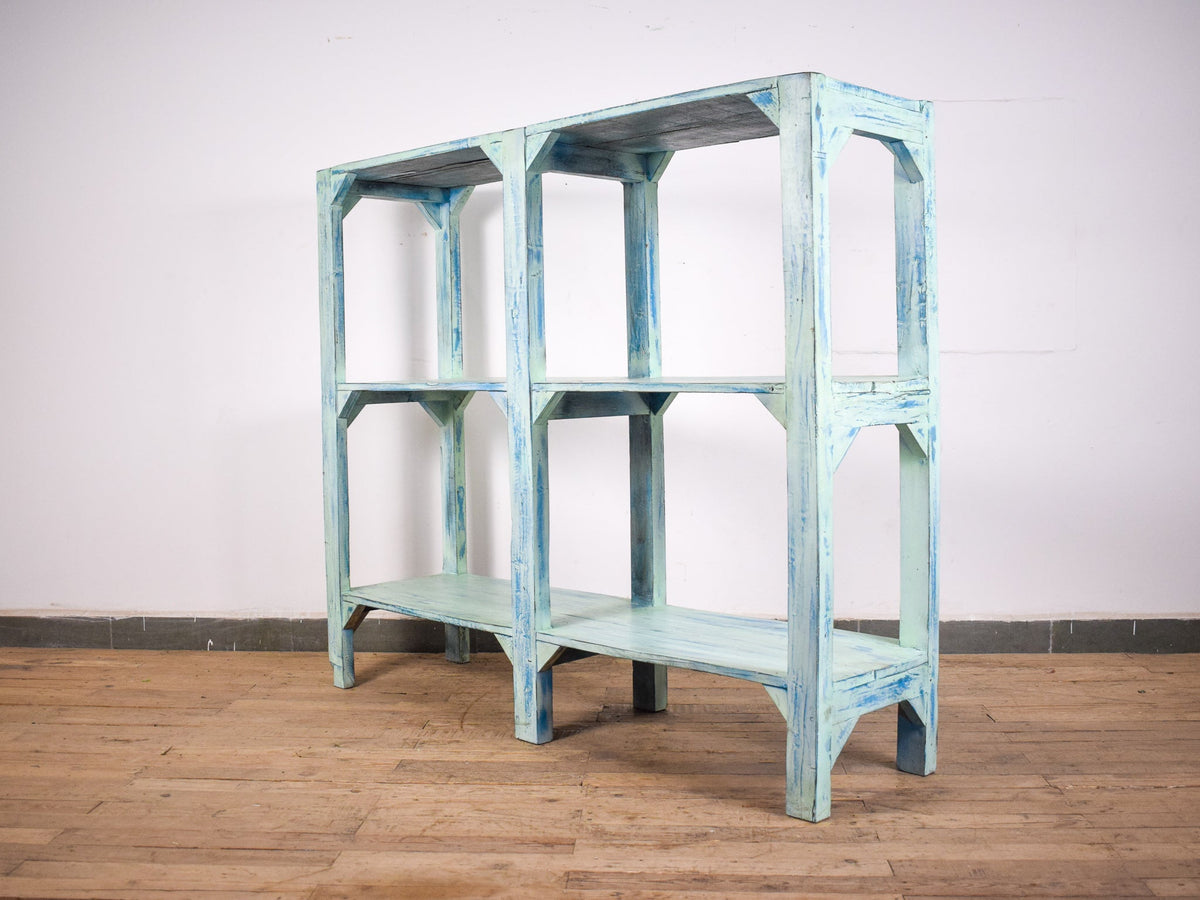 Vintage Wooden Rustic Shelves Shelving Rack Shop Display