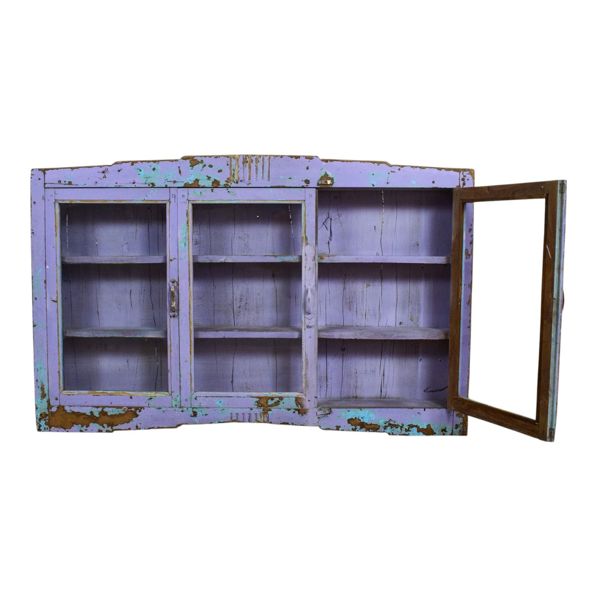 Worn Rustic Vintage Kitchen Wall Cupboard Cabinet