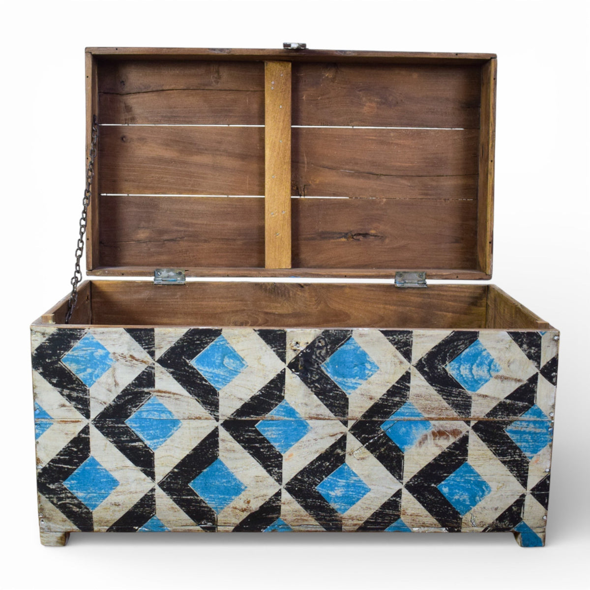 Hand Painted Vintage Chest Trunk Box