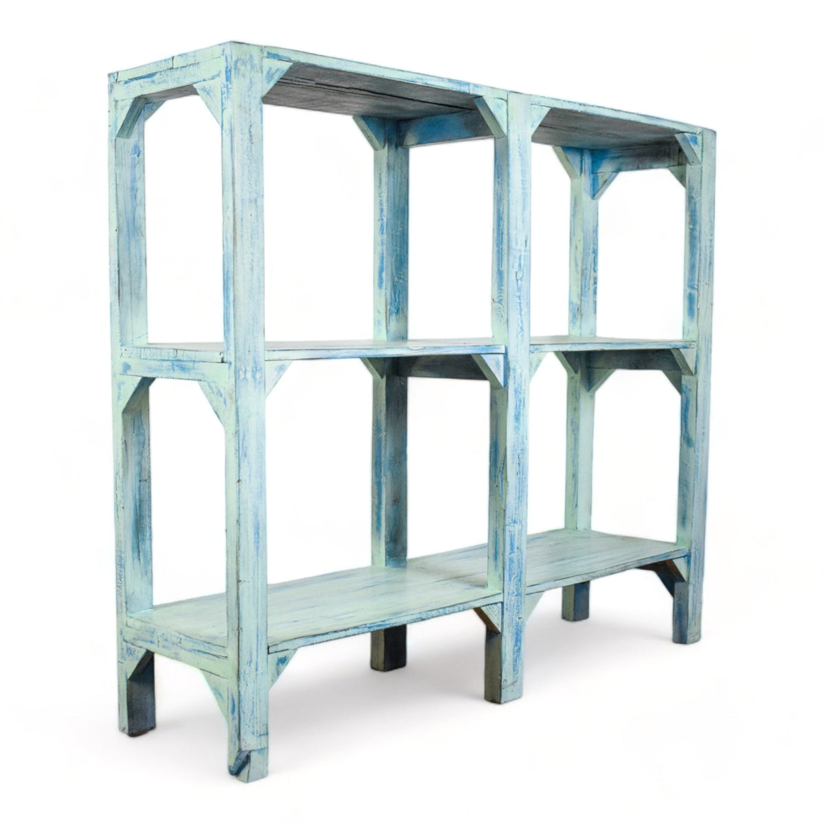 Vintage Wooden Rustic Shelves Shelving Rack Shop Display