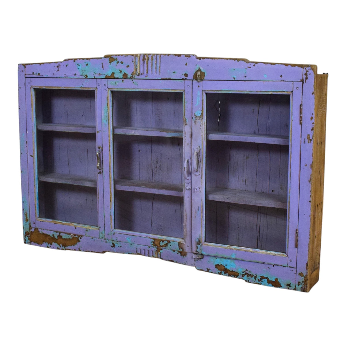 Worn Rustic Vintage Kitchen Wall Cupboard Cabinet