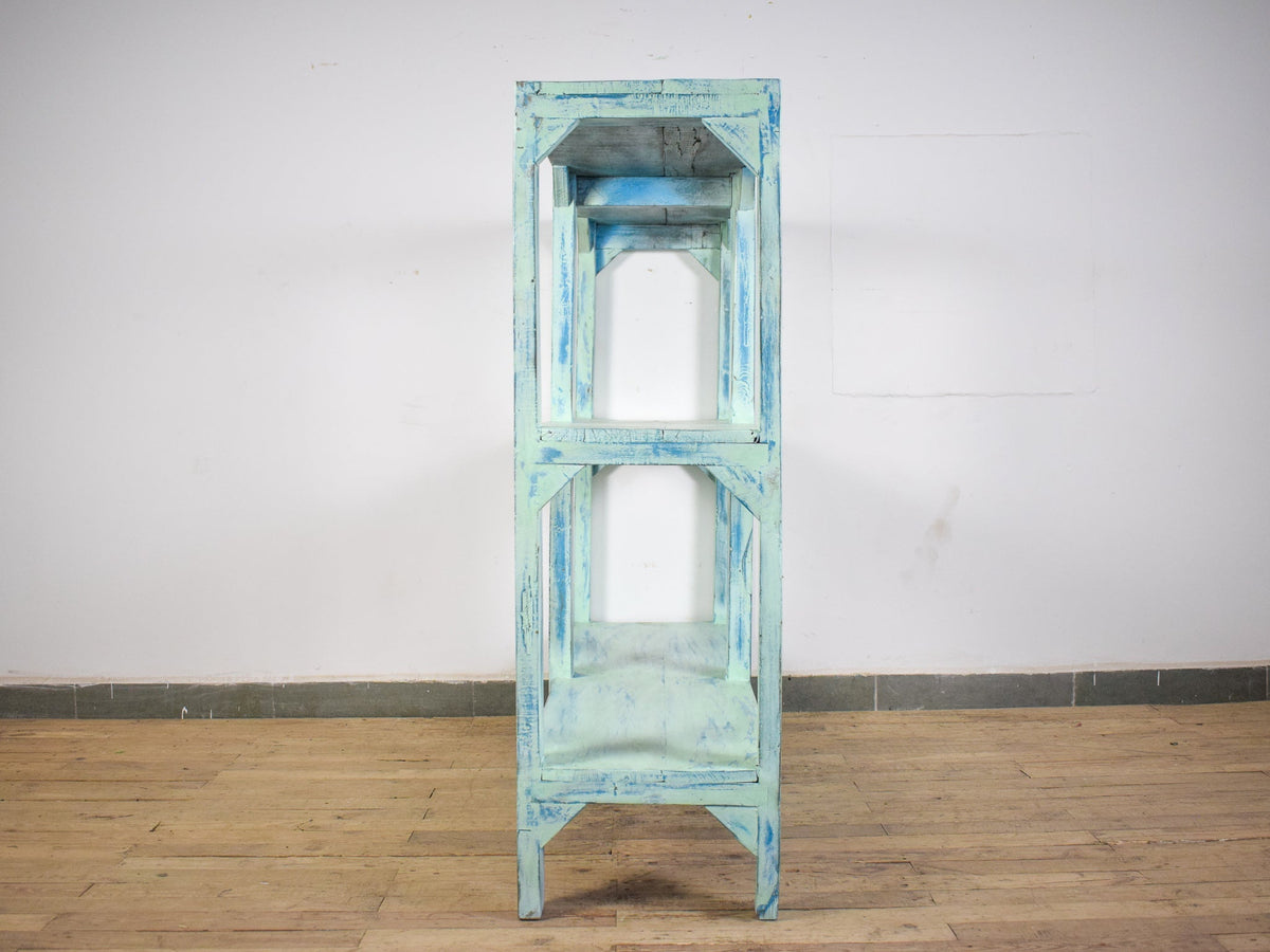 Vintage Wooden Rustic Shelves Shelving Rack Shop Display