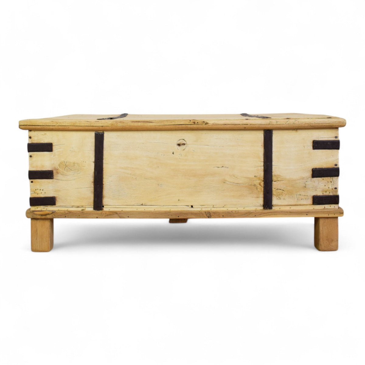 Vintage Rustic Wooden Chest Box Coffee Table