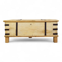 Vintage Rustic Wooden Chest Box Coffee Table
