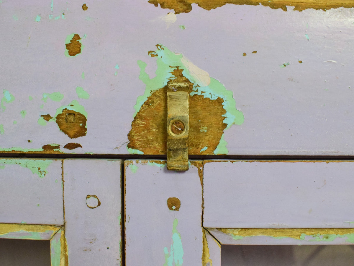 Worn Rustic Vintage Kitchen Wall Cupboard Cabinet