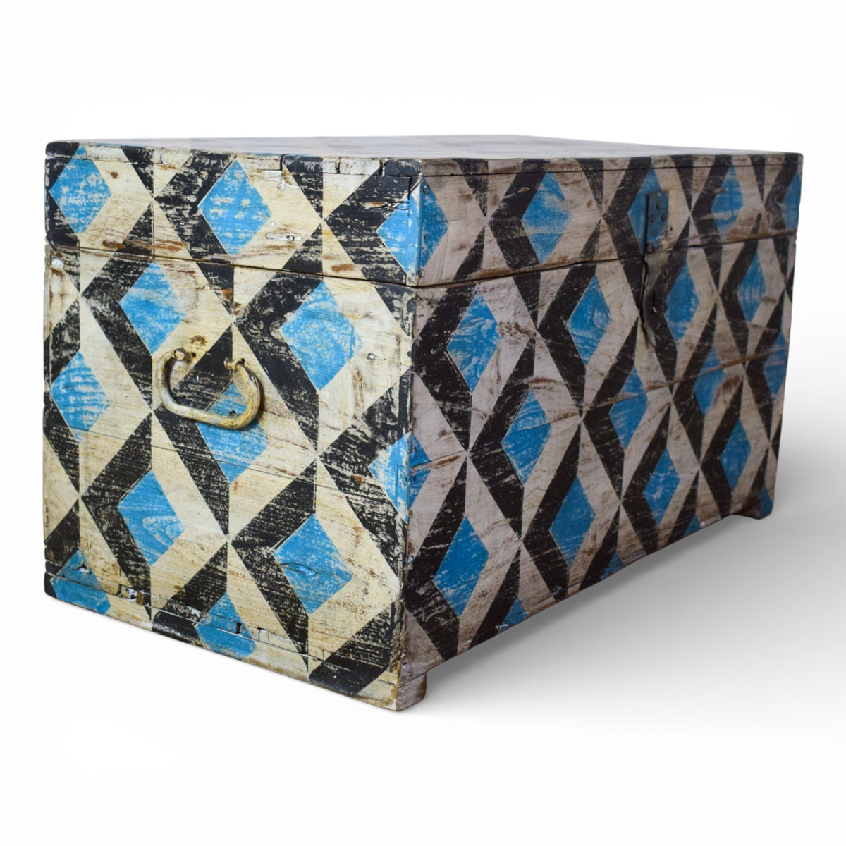 Hand Painted Vintage Chest Trunk Box