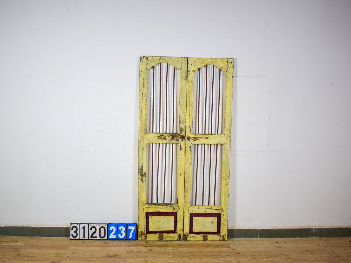 Pair of Antique Vintage Indian Doors Shutters