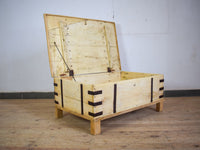 Vintage Rustic Wooden Chest Box Coffee Table
