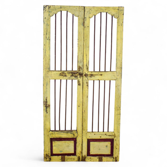 Pair of Antique Vintage Indian Doors Shutters